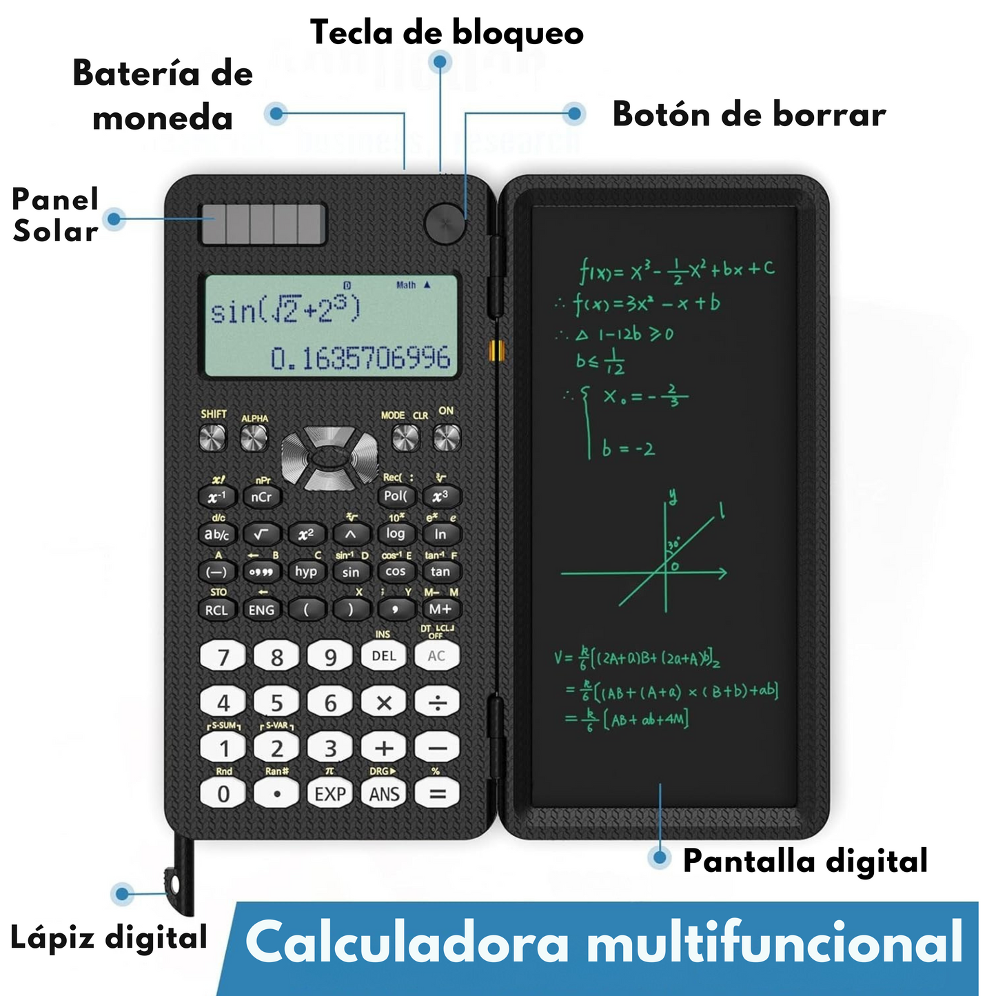 Calculadora Científica con Pizarra Inteligente