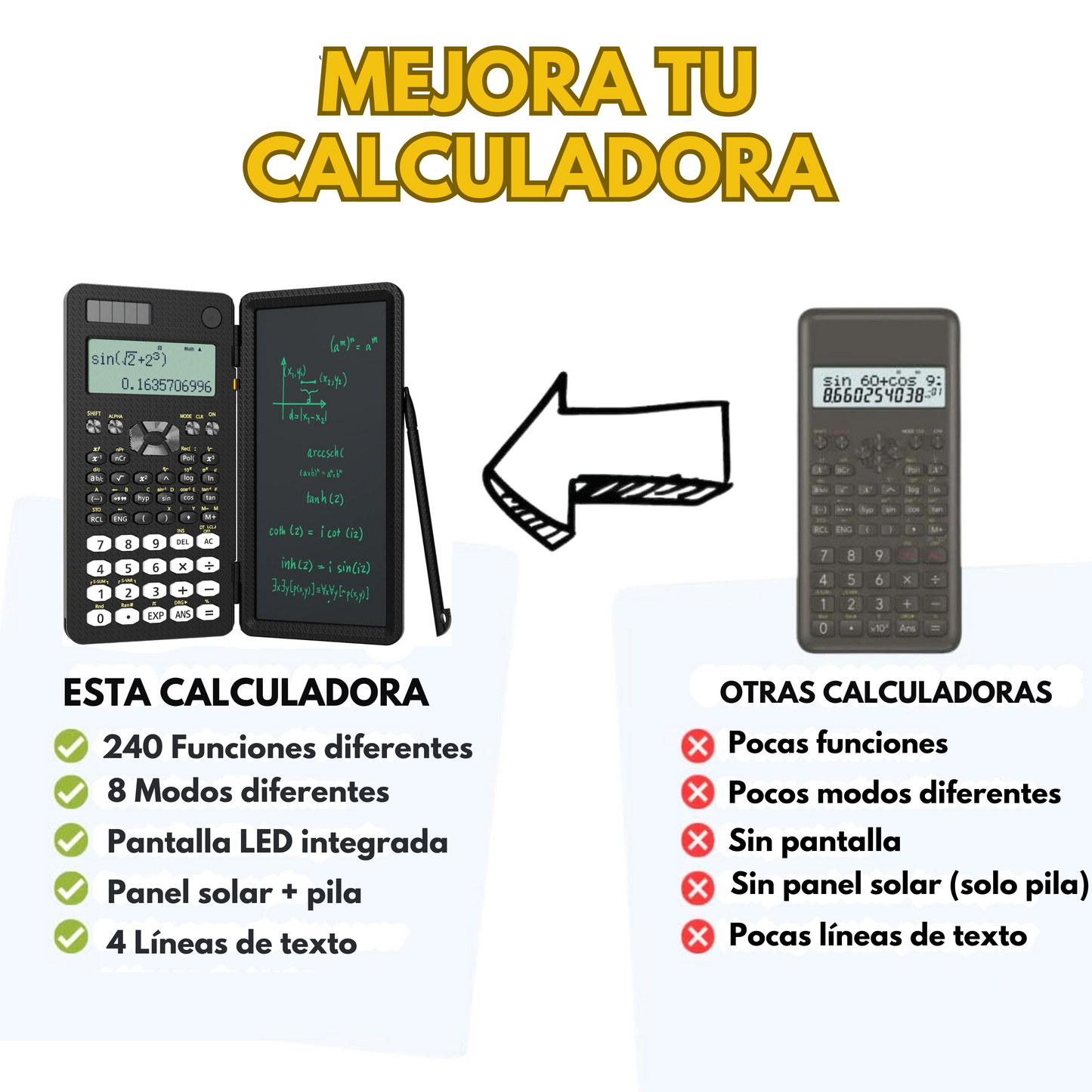 Calculadora Científica con Pizarra Inteligente